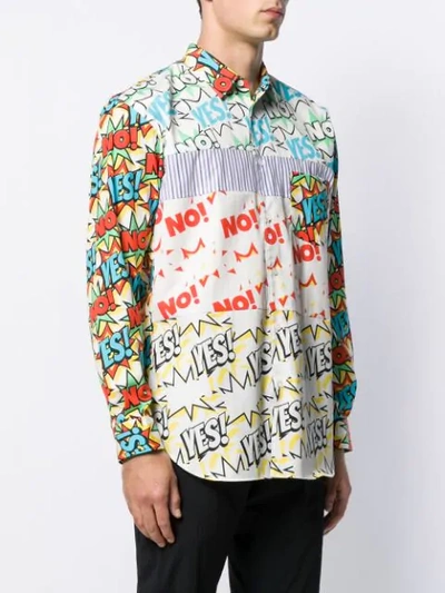 Shop Comme Des Garçons Comic Book Print Shirt In White