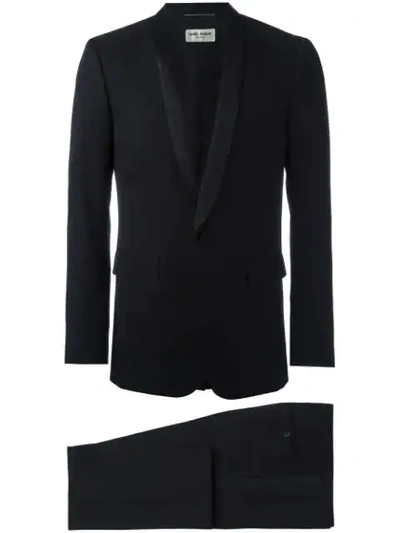 Shop Saint Laurent 'iconic Le Smoking' Suit In Black