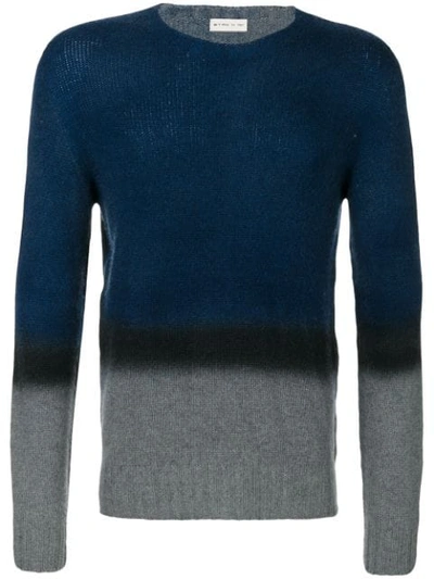 Etro Ombre Cashmere Crewneck Sweater, Navy | ModeSens