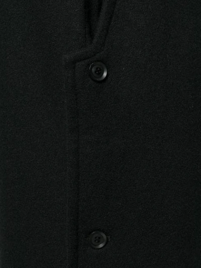 YOHJI YAMAMOTO WOOL BLACK TROUSER WITH BUTTON ON THE SIDE - 黑色