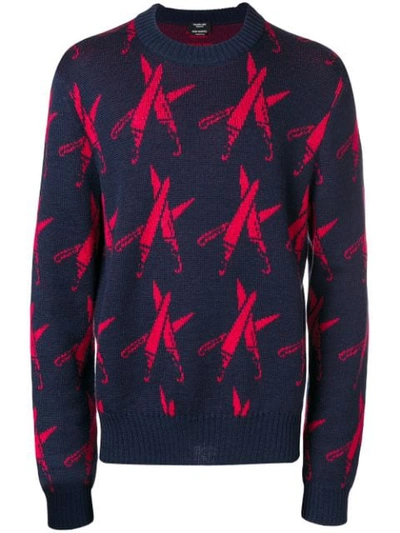 Shop Calvin Klein 205w39nyc X Andy Warhol Knives Jumper In Blue
