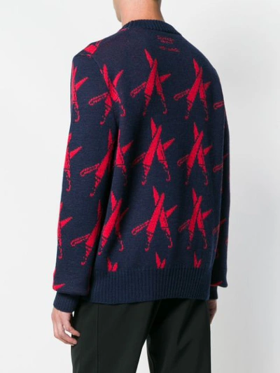 Shop Calvin Klein 205w39nyc X Andy Warhol Knives Jumper In Blue
