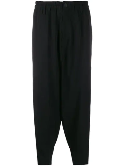 YOHJI YAMAMOTO CROPPED TROUSERS - 黑色