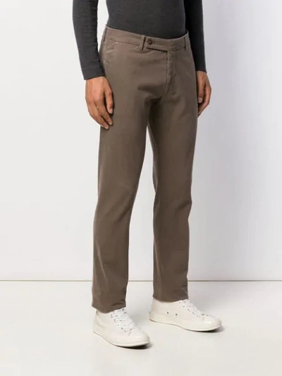 Shop Berwich Slim-fit Trousers In Brown