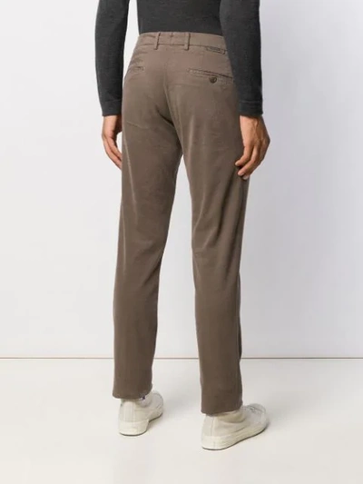 Shop Berwich Slim-fit Trousers In Brown