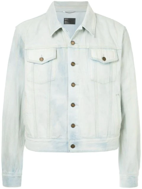 blue saint black denim jacket