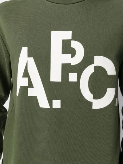A.P.C. LOGO印花套头衫 - 绿色