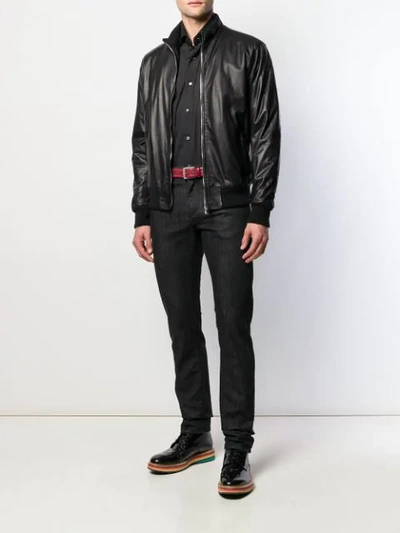 Shop Barba Schmale Jacke In Black