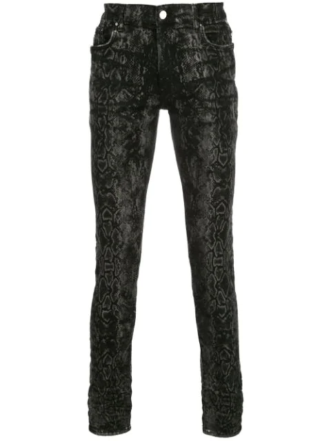 Amiri Python Print Skinny Jeans In Grey | ModeSens