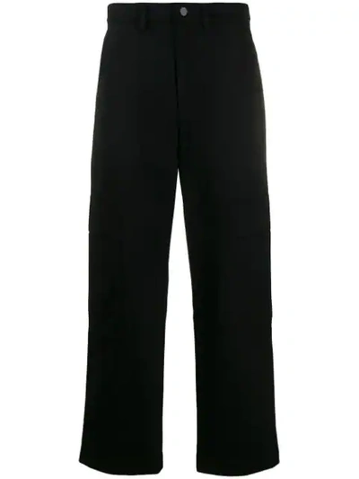 Shop Valentino Cargo Panelled Trousers In Black