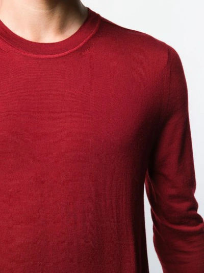 Shop Pringle Of Scotland Slim-fit Knit Sweater In Red