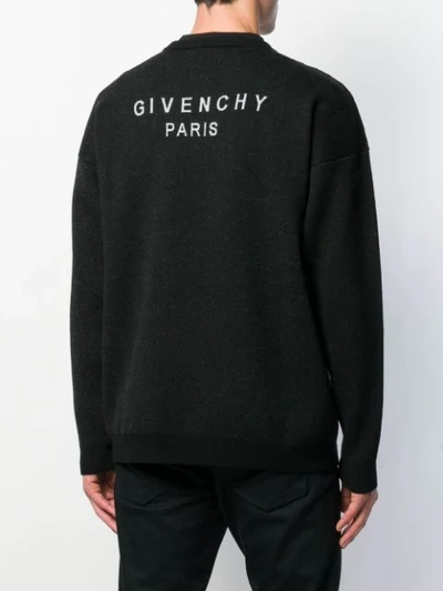 Shop Givenchy Animal Sweater In Black