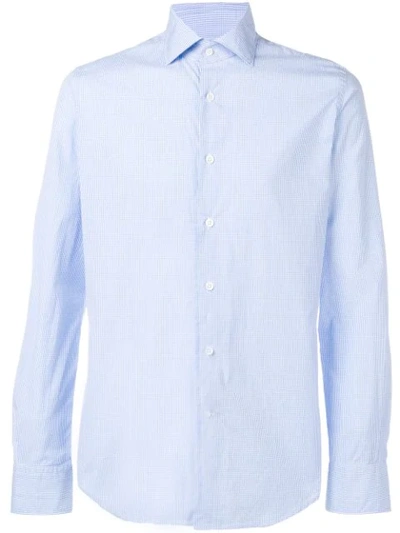 Shop Glanshirt Micro Checked Shirt - Blue