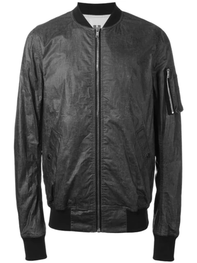 Shop Rick Owens Drkshdw Zipped Bomber Jacket In Black