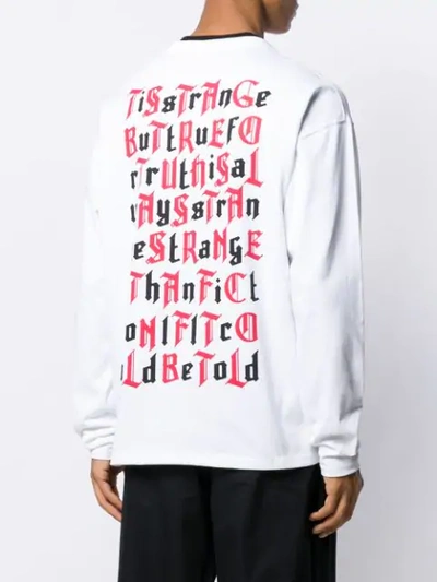 Shop Jw Anderson Graphic Print Long-sleeved T-shirt In White