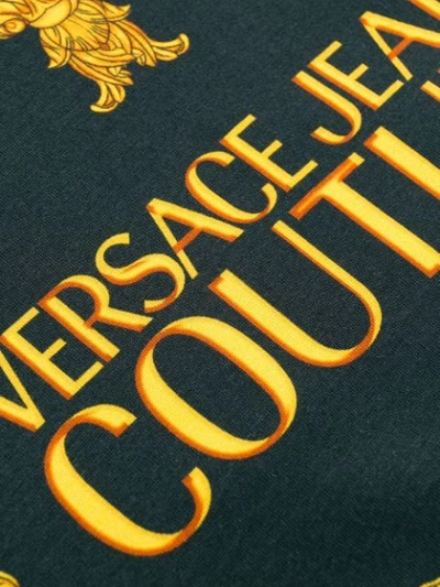 Shop Versace Jeans Logo Print T-shirt In Black