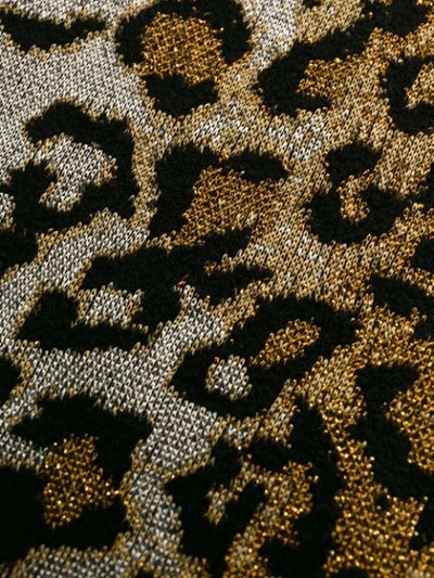 Shop Versace Leopard Jacquard Shorts In Neutrals