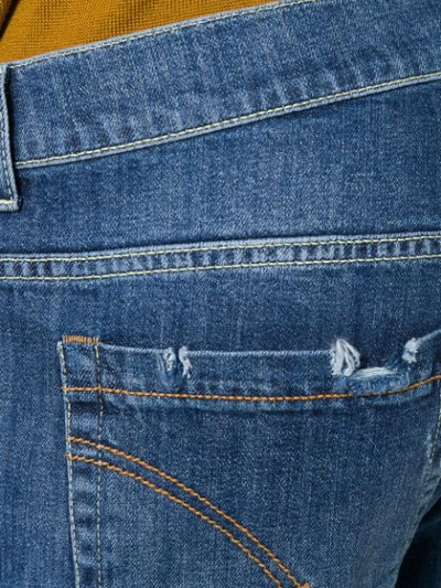 Shop Dondup Distressed Denim Mid Rise Jeans - Blue
