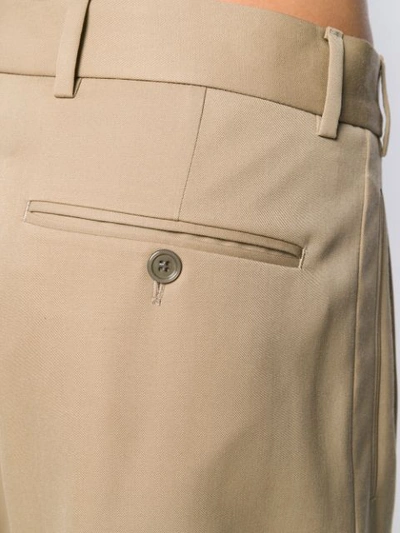 Shop Gucci Loose Tapered Trousers In Neutrals