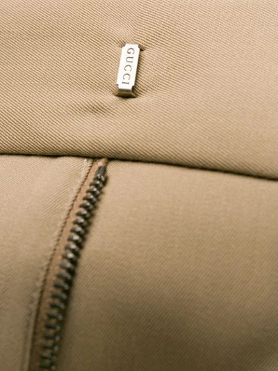 Shop Gucci Loose Tapered Trousers In Neutrals