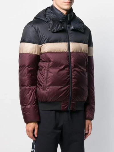 Shop Emporio Armani Padded Hooded Jacket In Black