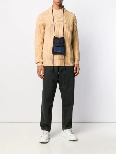 Shop Jacquemus Ribbed Knit Jumper In Yellow