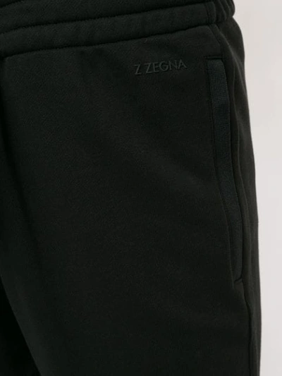 Shop Ermenegildo Zegna Drawstring Track Trousers In Black