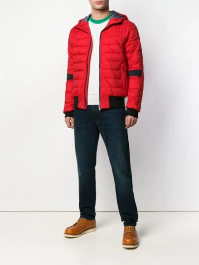 Shop Canada Goose Zipped Padded Jacket In Red