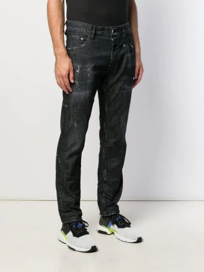 Shop Dsquared2 5 Pocket Jeans In Black