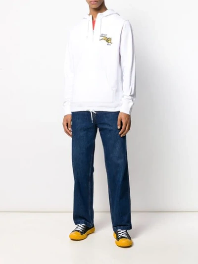 Shop Kenzo Jumping Tiger Hoodie In White