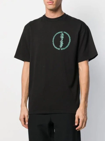 Shop Aries Logo Printed T-shirt In 003 Black