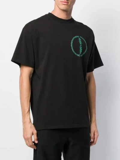 Shop Aries Logo Printed T-shirt In 003 Black