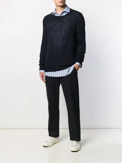 Shop Jil Sander Fine-knit Jumper In Blue
