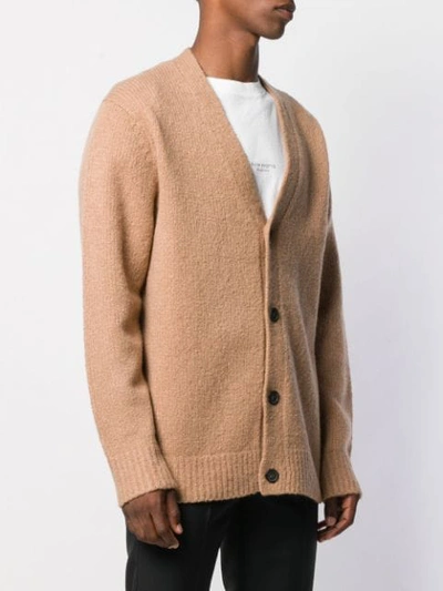 Shop Acne Studios Button Up Cardigan In Brown
