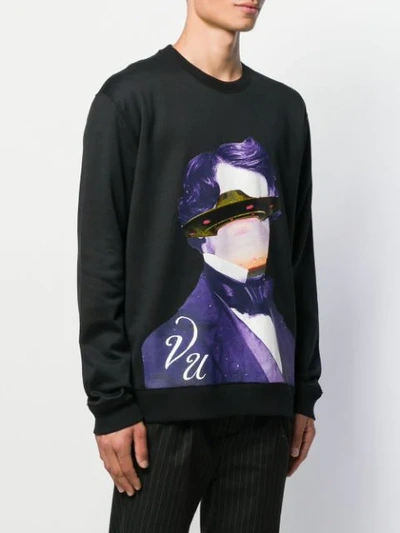 Shop Valentino X Undercover Edgar Allan Poe Sweatshirt In Black