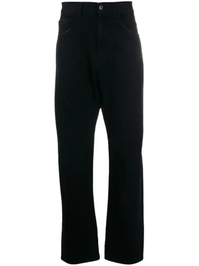 Shop Mcq By Alexander Mcqueen Drop Crotch Straight Jeans In Black