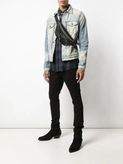 Shop Amiri Stonewashed Denim Jacket In Blue