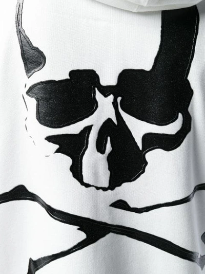 Shop Mastermind Japan Zipped Skull Hoodie In White