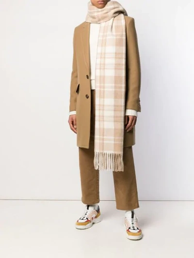 Shop Ami Alexandre Mattiussi Lined Two Buttons Coat In Brown
