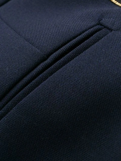 Shop Fendi Side Stripe Piped Trousers In Blue