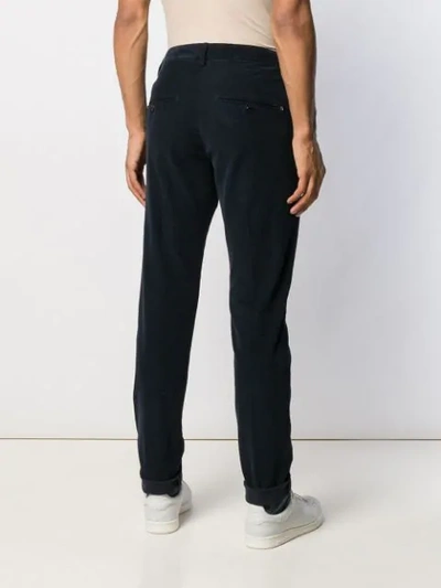 Shop Dondup Corduroy Slim Fit Trousers In Blue