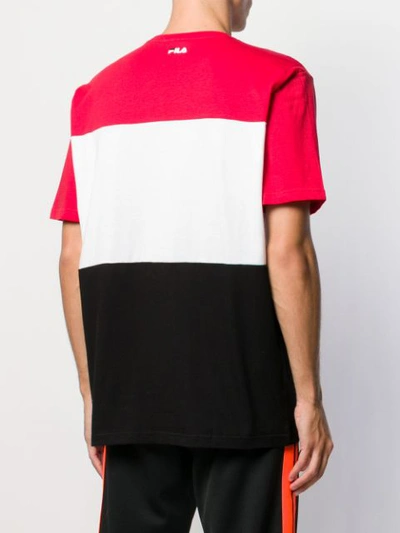 Shop Fila Day Colour-block T-shirt In Black