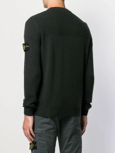 Shop Stone Island Long Sleeved Pullover In Green