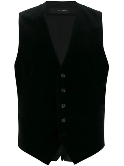Shop Tagliatore Brian Waistcoat In Black