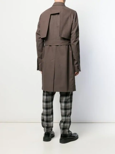 Shop Rick Owens Single-breasted Trench Coat In Neutrals