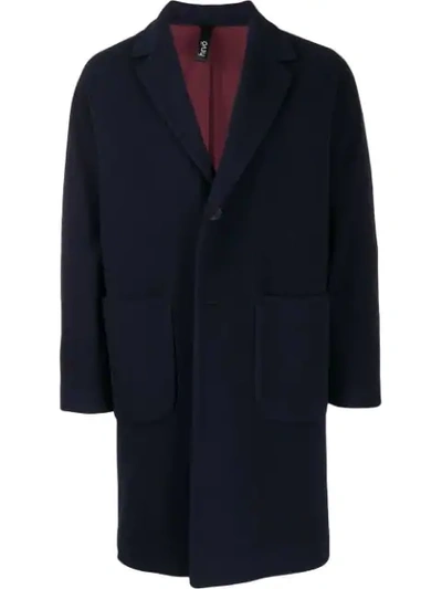 Shop Hevo Single Breasted Coat In Blue