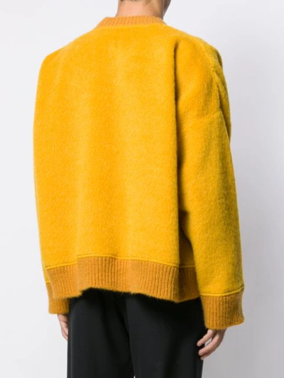 Shop Dsquared2 Oversized Logo Jumper In Yellow