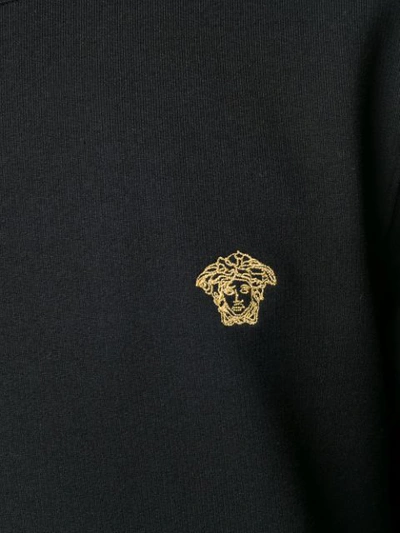 VERSACE JEANS MEDUSA LOGO SWEATSHIRT - 黑色