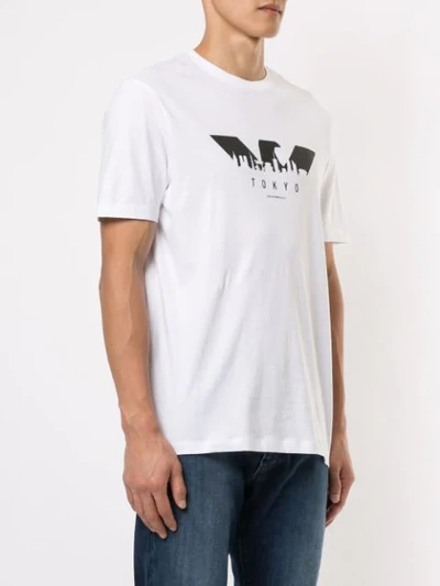 Shop Emporio Armani Contrast Logo T-shirt In White
