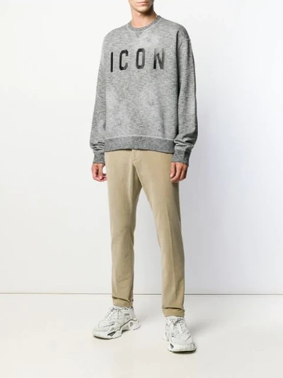 Shop Dsquared2 Icon Sweatshirt In Grey